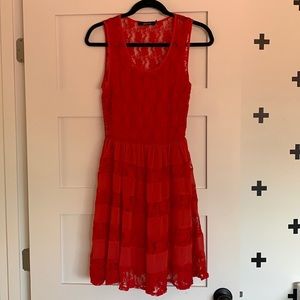Ark & Co red lace dress size large